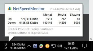 دانلود NetSpeedMonitor نمایش سرعت اینترنت در تسکبار ویندوز