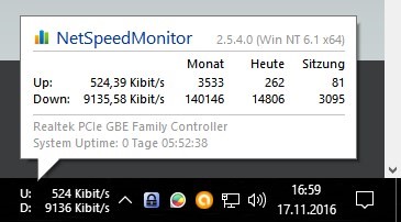 دانلود NetSpeedMonitor 2.5.4.0 نمایش سرعت اینترنت در تسکبار ویندوز