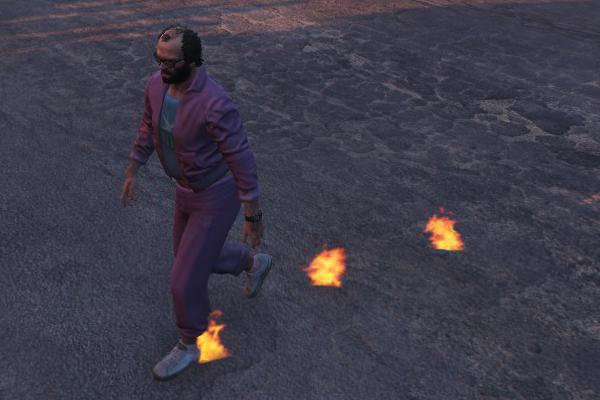 دانلود مود Flaming Footprints 1.0 (ردپای آتشی) برای GTA V