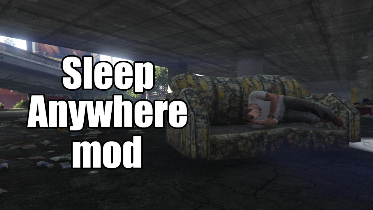 دانلود مود Sleep anywhere 1.2 برای GTA V