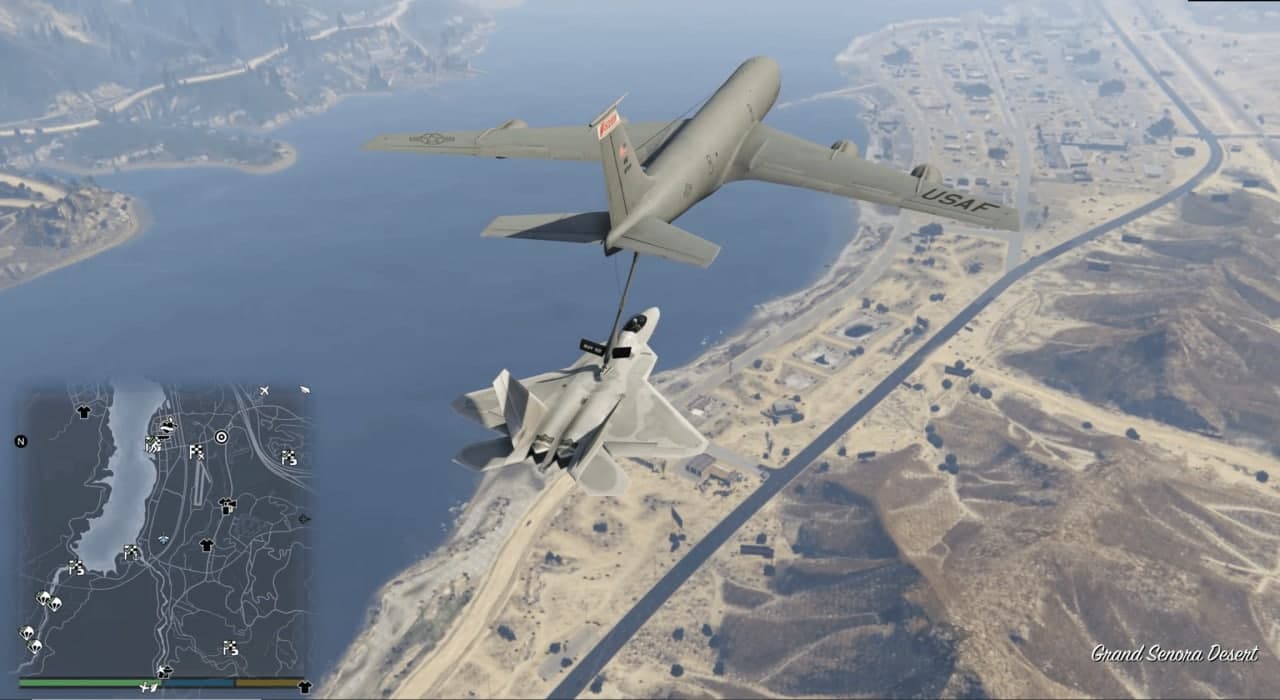 دانلود مود Aerial Aircraft Refueling 1.1 برای GTA V – سوخت گیری هواپیما در هوا