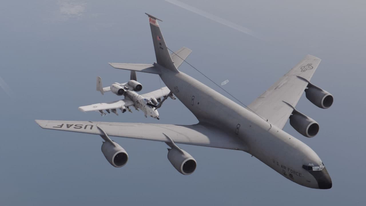 دانلود مود هواپیمای KC-135R Stratotanker برای GTA V – هواپیمای سوخت رسانی