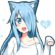فایل اصلی پک استیکر Mukineko دختر گربه ای آبی - انیمه کت گرل