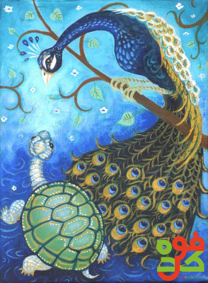 داستان انگلیسی The Peacock and the Tortoise + ترجمه